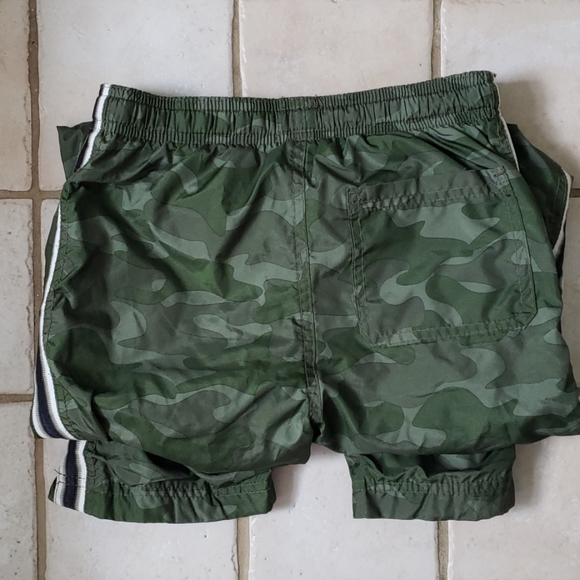 Camouflage green lined pants, stretchy waist, new - Picture 7 of 8
